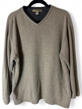 Basic Equipment Men's V-Neck Grunge Sweater